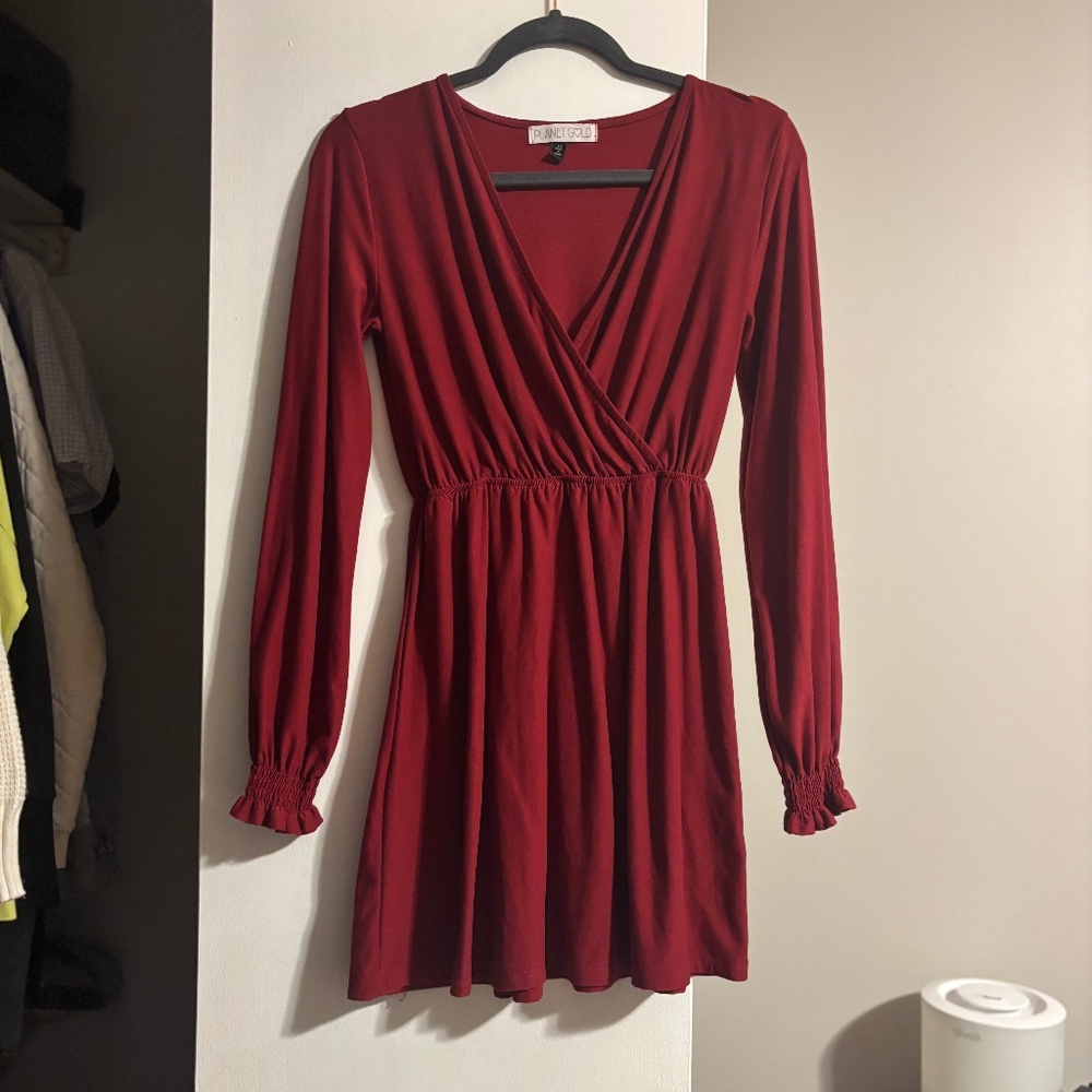 Long sleeve skater dress